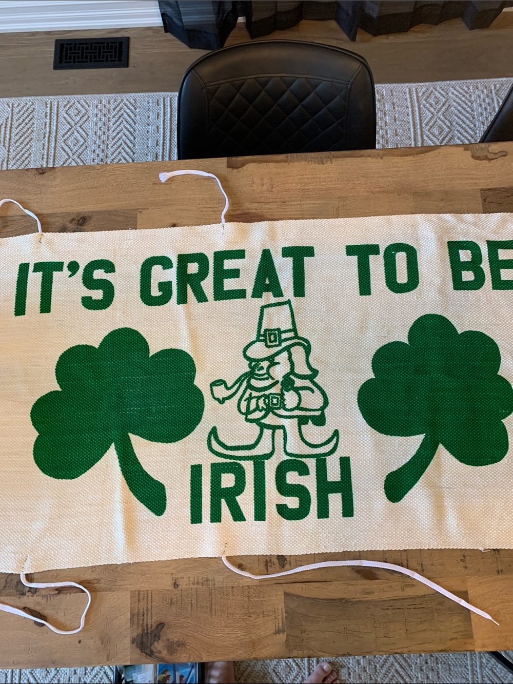 St. Patrick's 'It's Great to Be Irish' Decorative Banner - Green & Cream